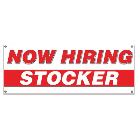 Signmission Now Hiring Stocker Banner Apply Inside Accepting Application Single Sided B-30308